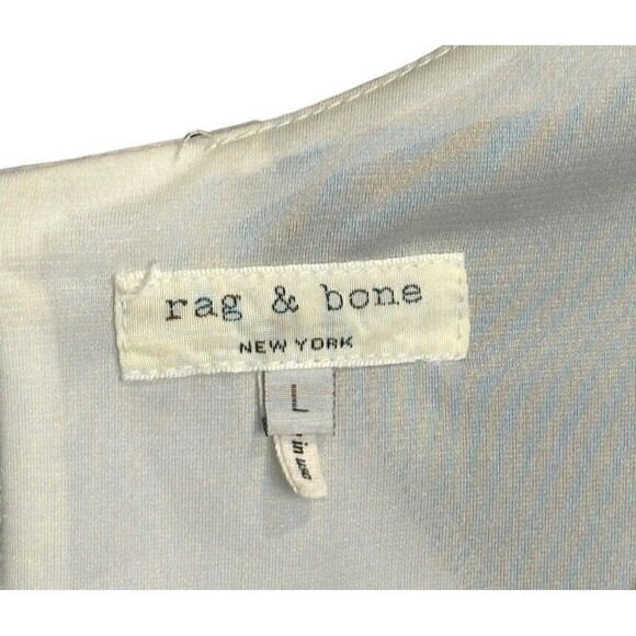 $350 Rag & Bone Size Large Black & White Color Block‎ Asymmetrical Dress #I12-5 - Picture 5 of 11